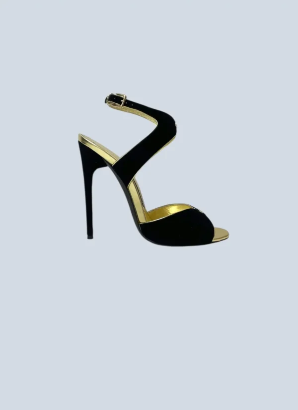 <b>Tom Ford</b><br> sandali in suede e pelle, 37.