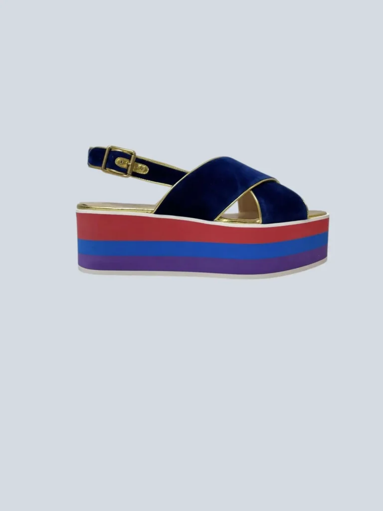 Sandali Peggy in velluto con platform, 39.