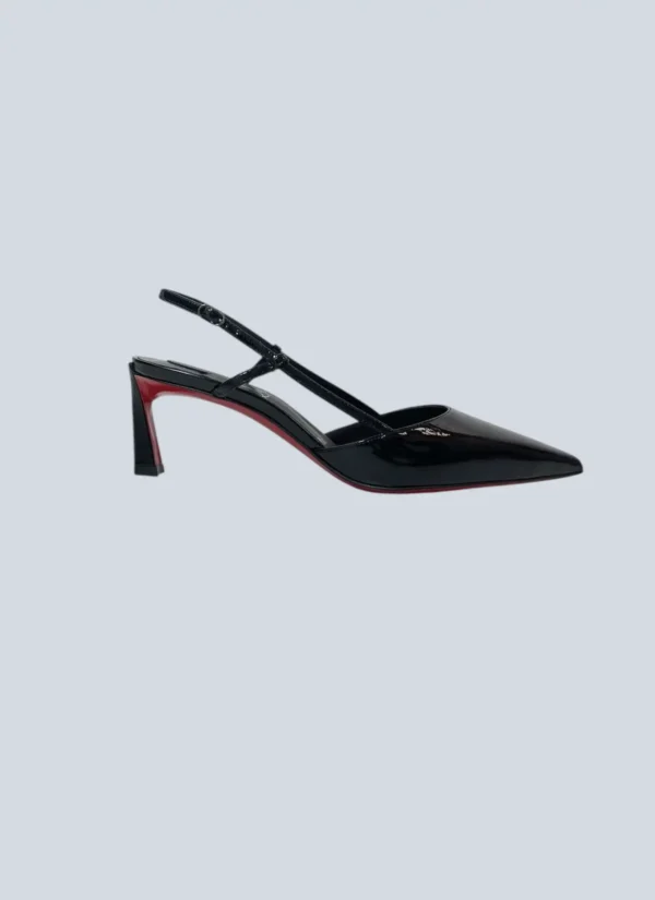 <b>Christian Louboutin</b><br> slingback Condoroline in vernice, 37.