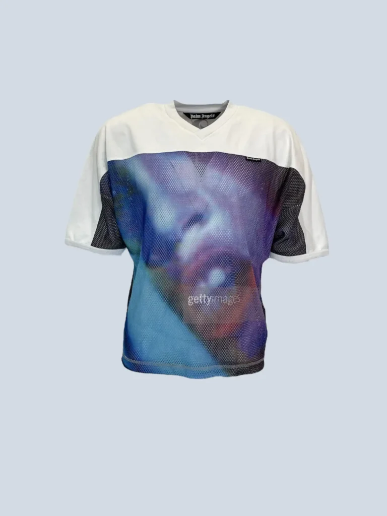 Miami Face cotton and nylon T-shirt, XS.
