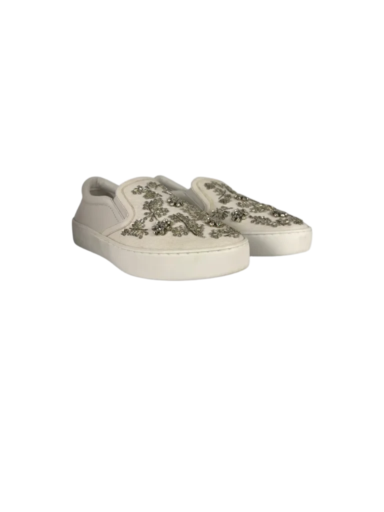 Sneakers slip-on in canvas con strass., foto 2 di 6
