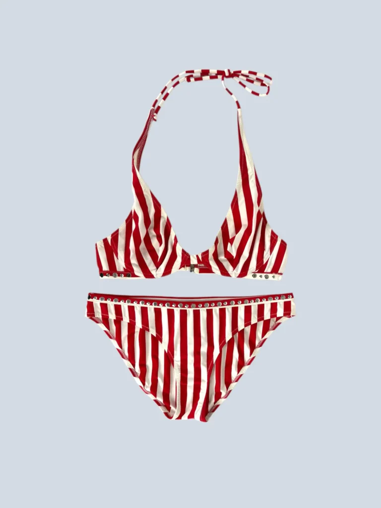 Striped pattern bikini, 2.