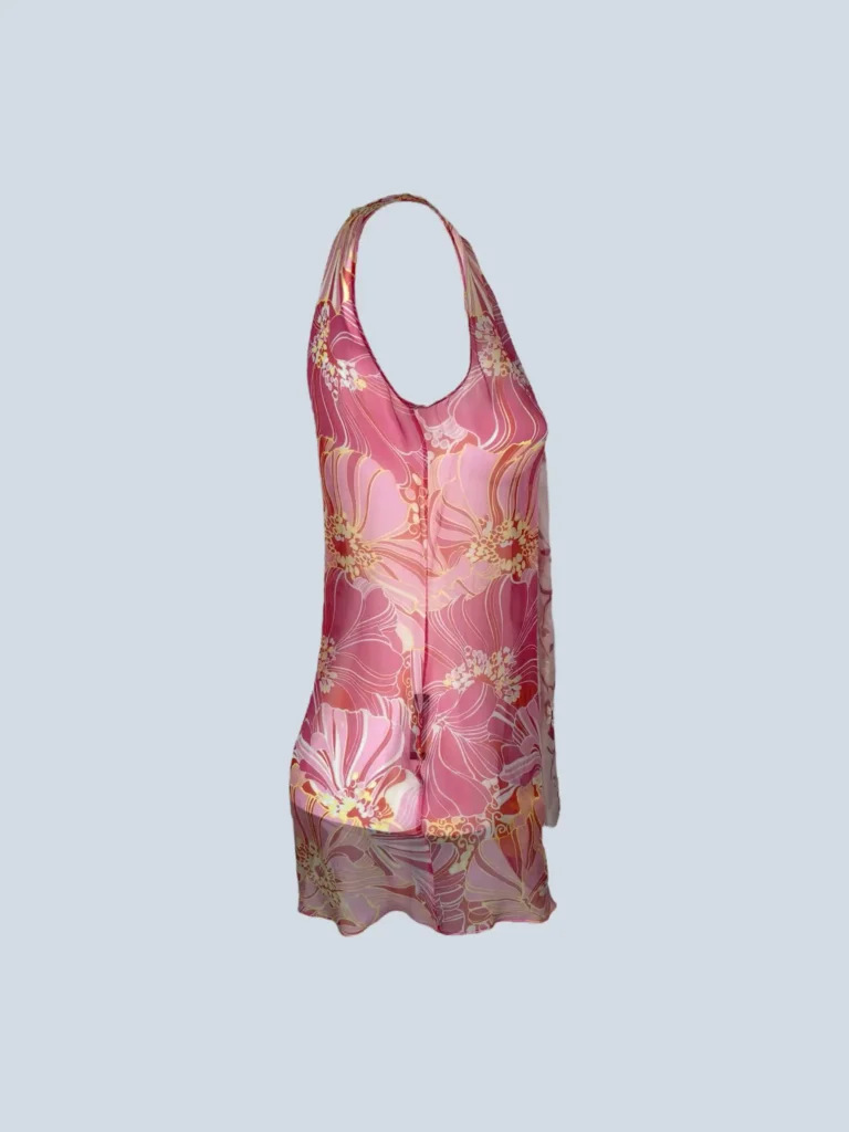 Blusa in seta stampa floreale, S., foto 3 di 6