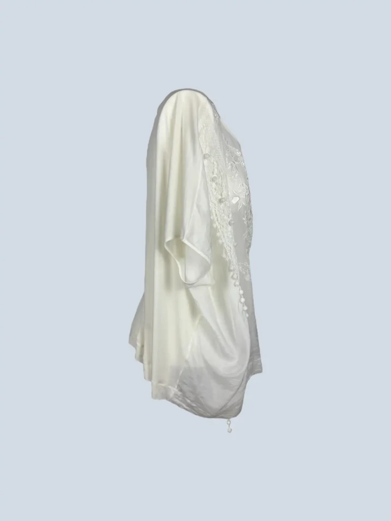 Blusa in cotone con ricamo, 46., foto 2 di 6