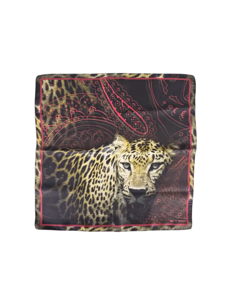 Carrè in seta stampa animalier., foto 2 di 4