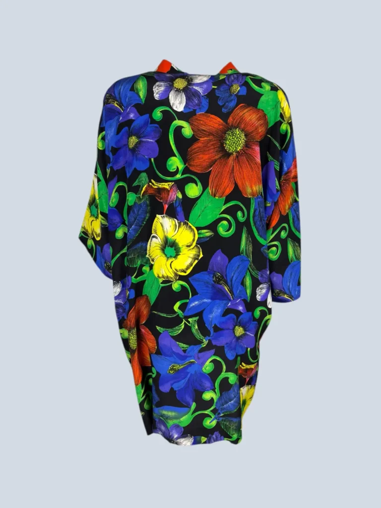 Blusa in seta stampa floreale, 42., foto 3 di 4