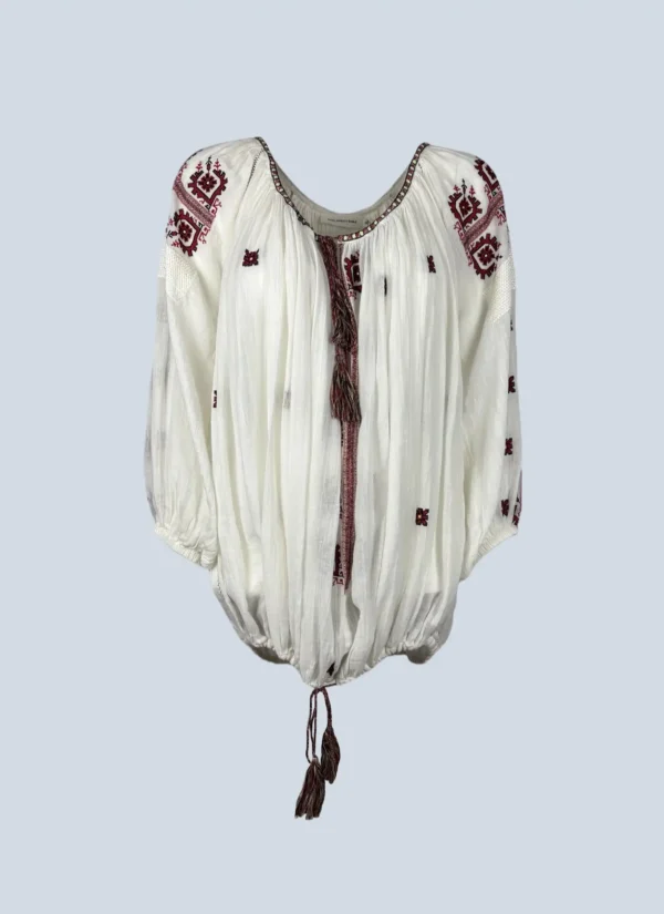 <b>Isabel Marant Étoile</b> <br> blusa con ricami, 36fr.