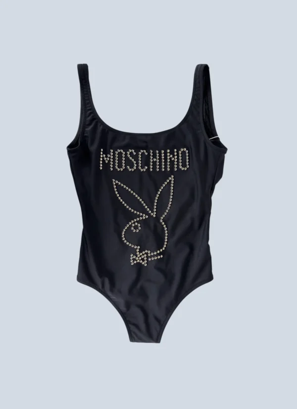 <b>Moschino X Playboy</b> <br> costume intero con logo, XS.