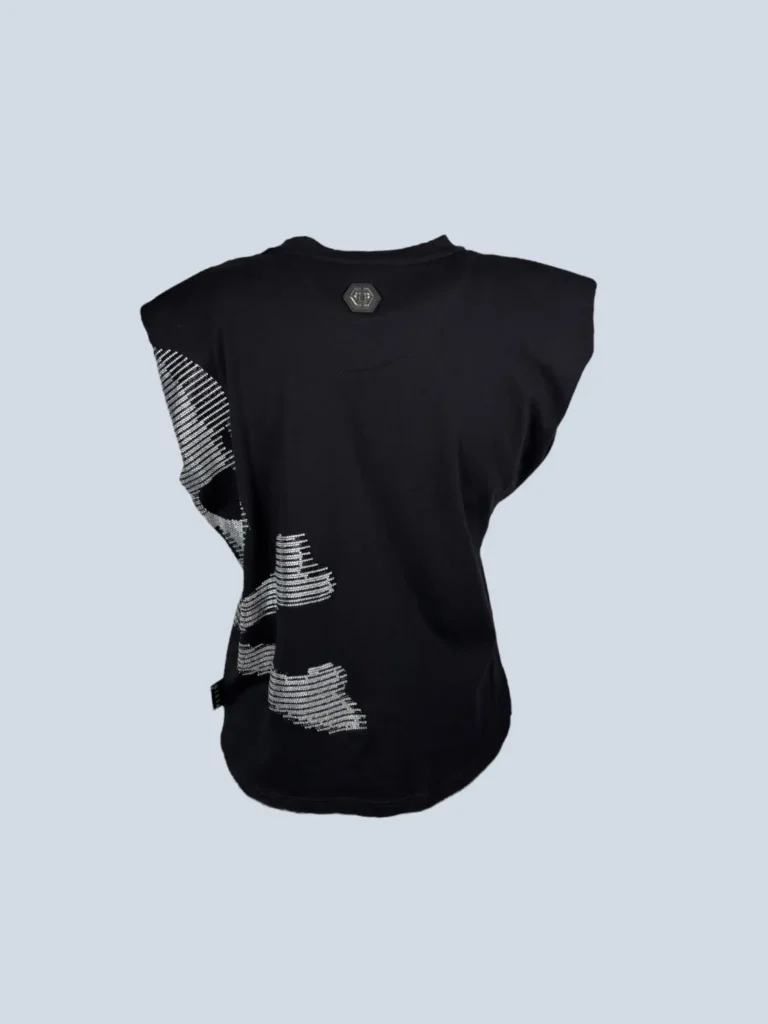 Top in cotone con teschio, S., foto 3 di 7