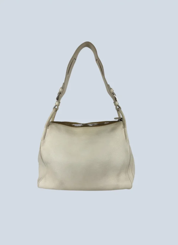 <b>Prada</b> <br> borsa a spalla in pelle martellata.