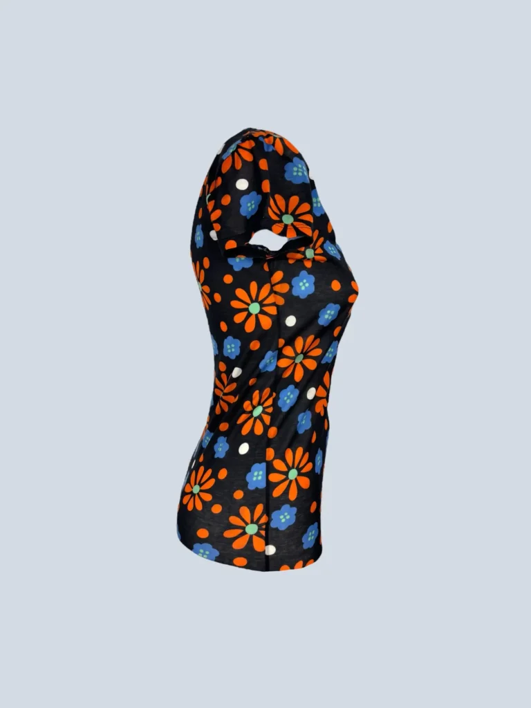 T-shirt in cotone stampa floreale, S., foto 2 di 6