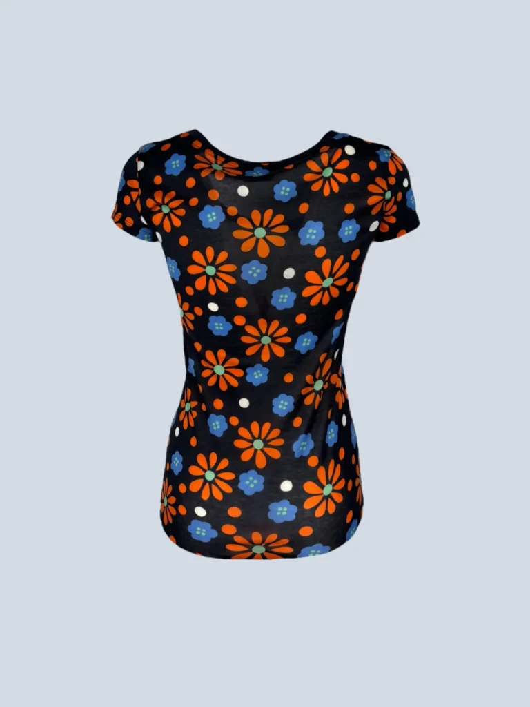 T-shirt in cotone stampa floreale, S., foto 3 di 6