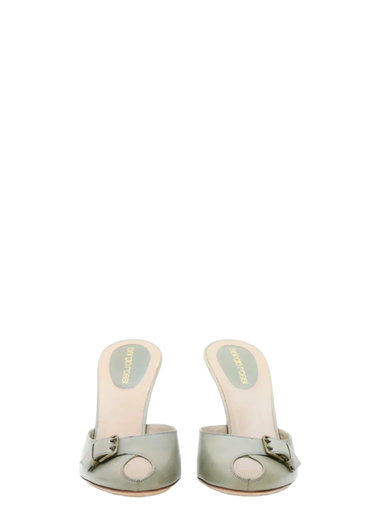 Leather open toe mules, photo 2 of 3