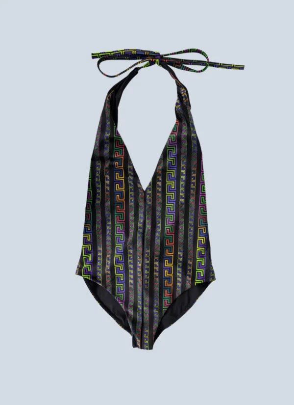 <b>Versace</b> <br> costume intero con greche, 44.