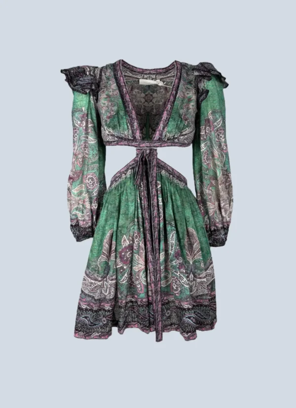 <b>Zimmermann</b> <br> abito in cotone stampa paisley, S.