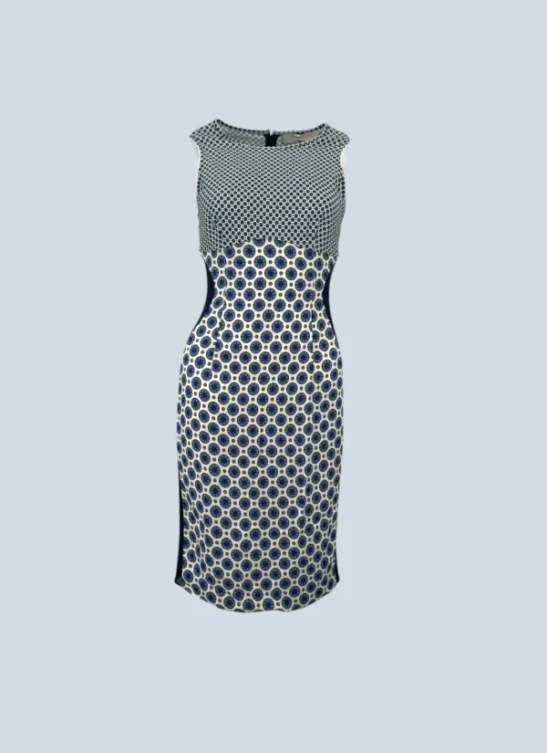 <b>Stella McCartney</b><br> abito midi con stampa optical, 40.