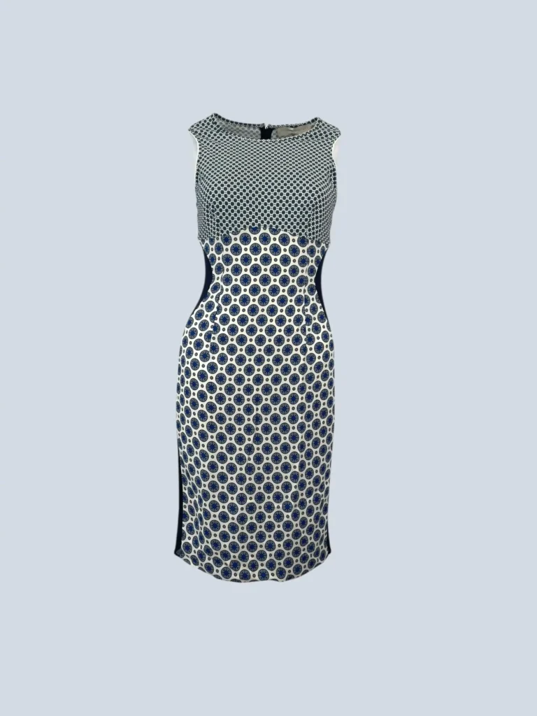 Abito midi con stampa optical, 40.