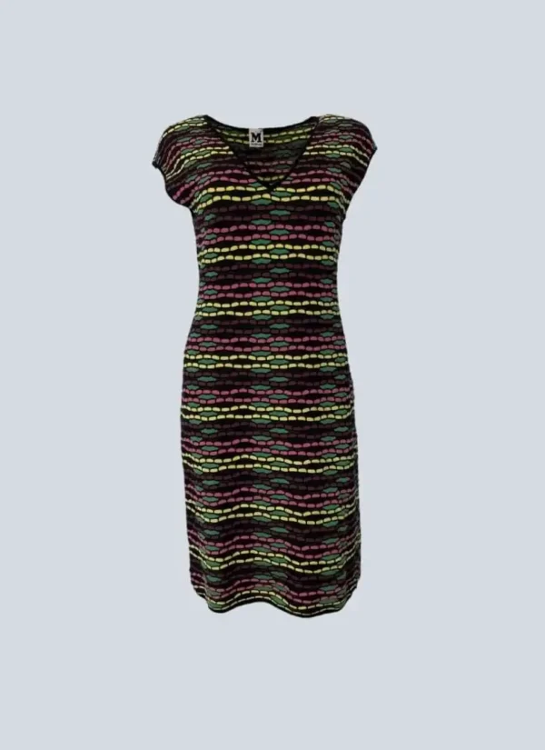 </b>M Missoni</b><br> abito midi con motivo optical, 46.
