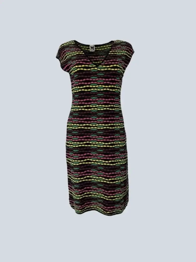 Abito midi con motivo optical, 46.