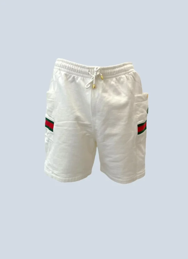 <b>Gucci</b><br> bermuda in cotone con dettaglio web, M.