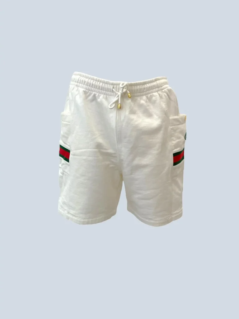 Bermuda in cotone con dettaglio web, M.