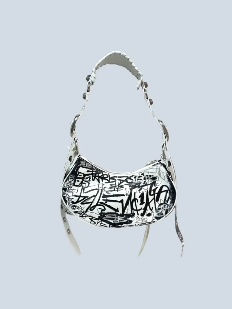 Borsa a spalla Le Cagole XS Graffiti in pelle., foto 4 di 14
