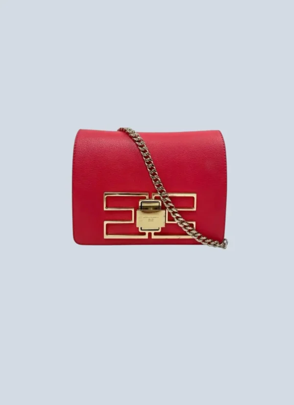 <b>Elisabetta Franchi</b><br> borsa a tracolla in pelle.