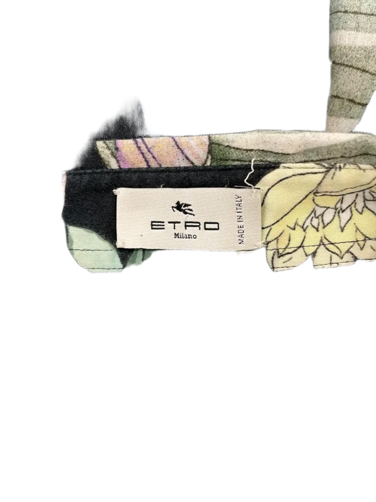 Camicia in cotone con stampa ninfee e tigri., foto 5 di 6