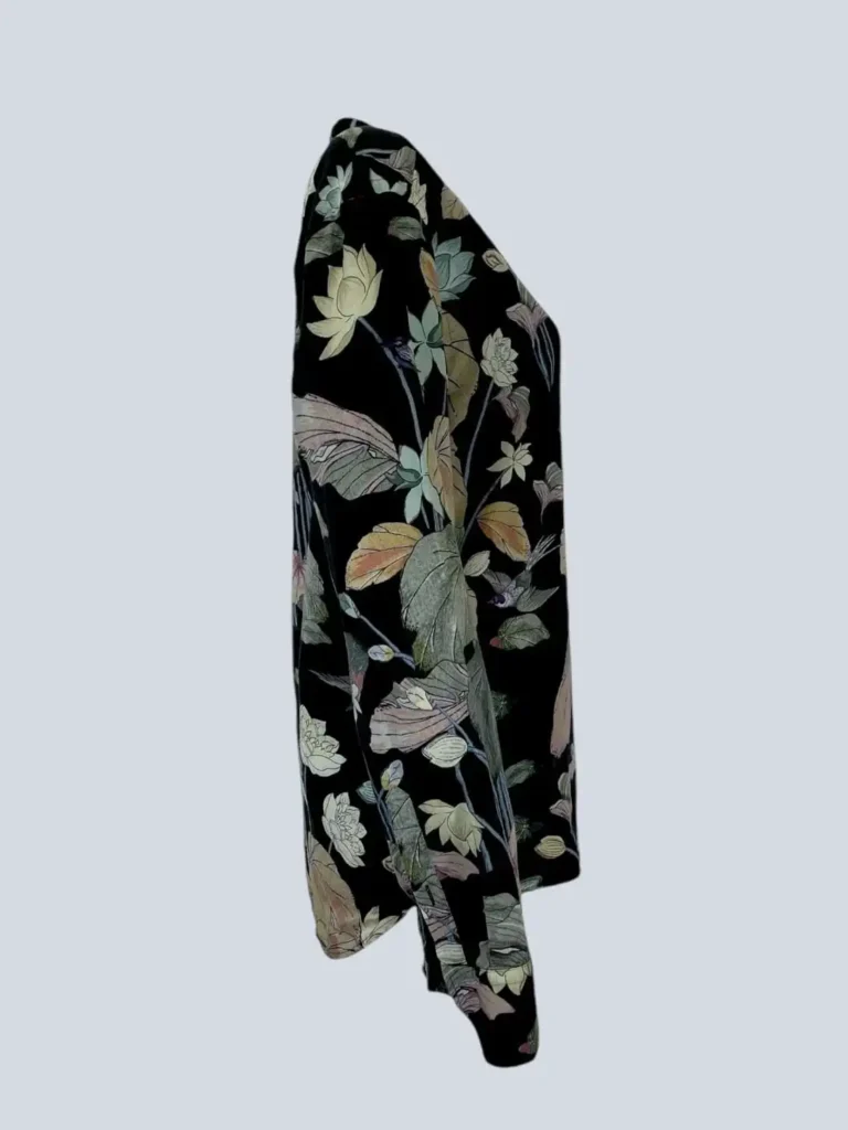 Camicia in cotone con stampa ninfee e tigri, M., foto 3 di 6
