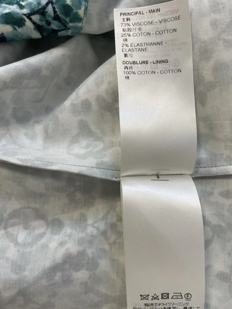 Camicia a maniche corte in viscosa Monogram, L., foto 8 di 10