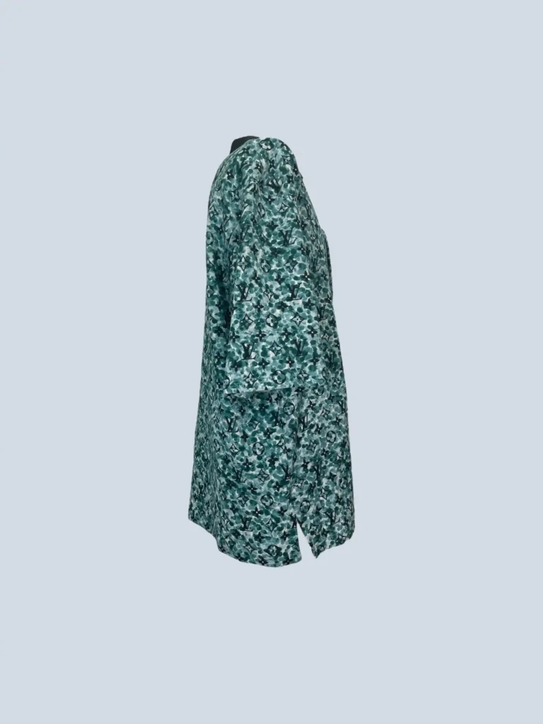 Camicia a maniche corte in viscosa Monogram, L., foto 2 di 10