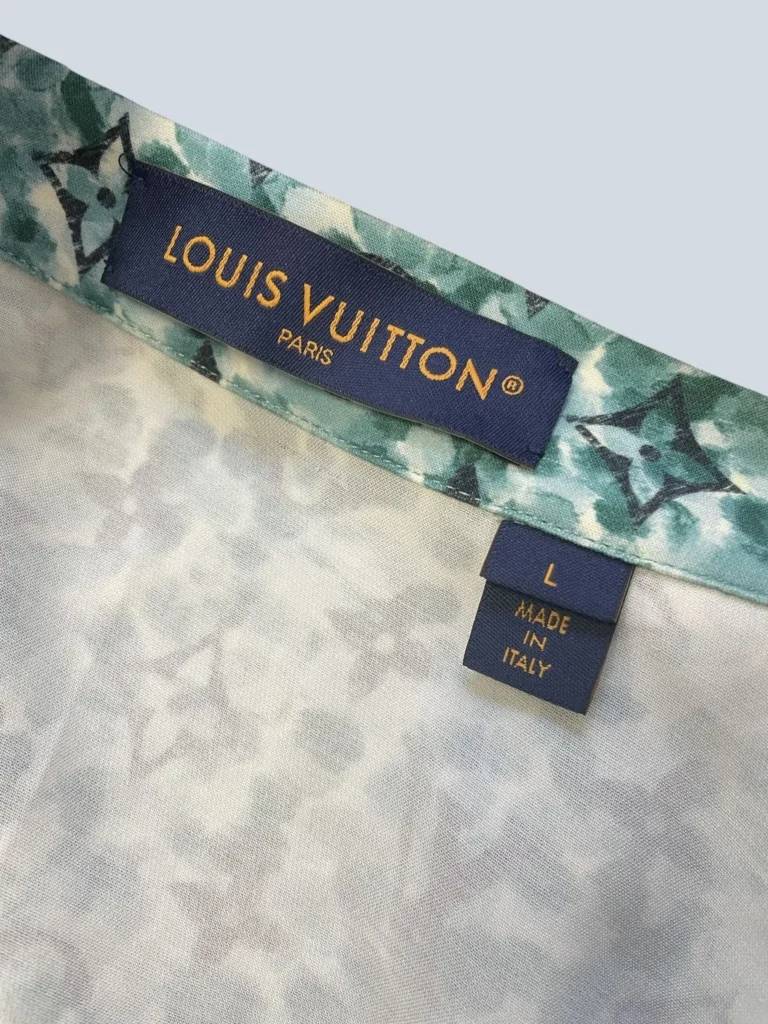 Camicia a maniche corte in viscosa Monogram, L., foto 4 di 10