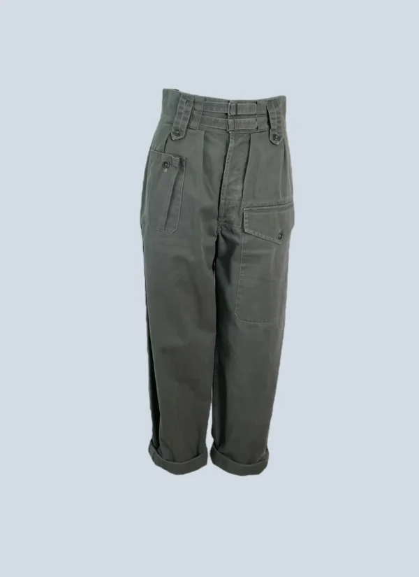 <b>Saint Laurent</b><br> pantaloni cargo a vita alta, 36fr.