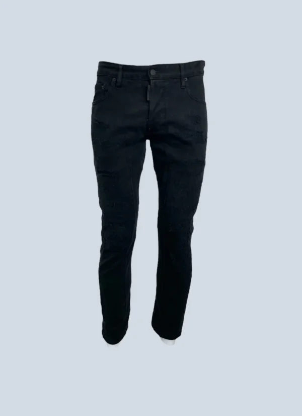 <b>Dsquared2</b><br> pantaloni in denim distressed, 46.