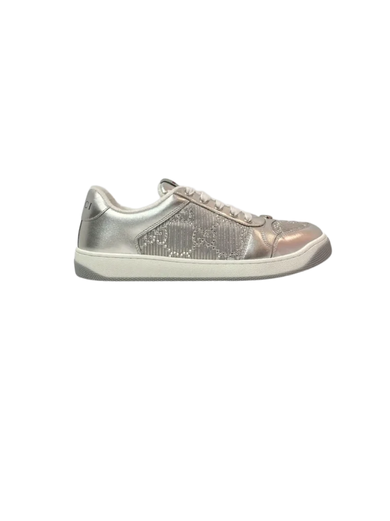 Sneakers Screener GG Crystal in pelle.