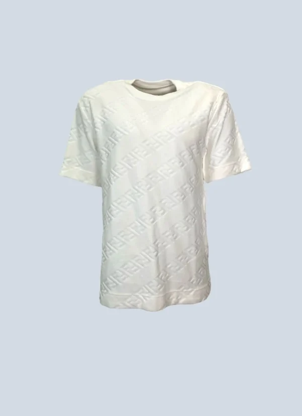 <b>Fendi</b><br> t-shirt in spugna di cotone FF, L.