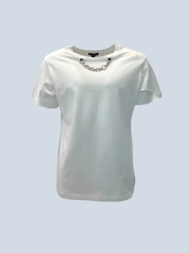 T-shirt in cotone dettaglio catena, XL.