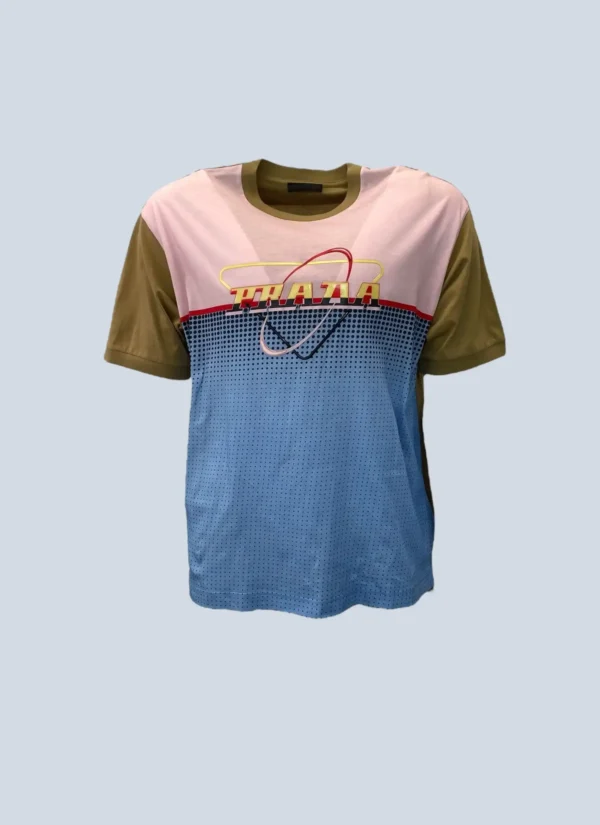 <b>Prada</b><br> t-shirt in cotone con logo in rilievo, XL.