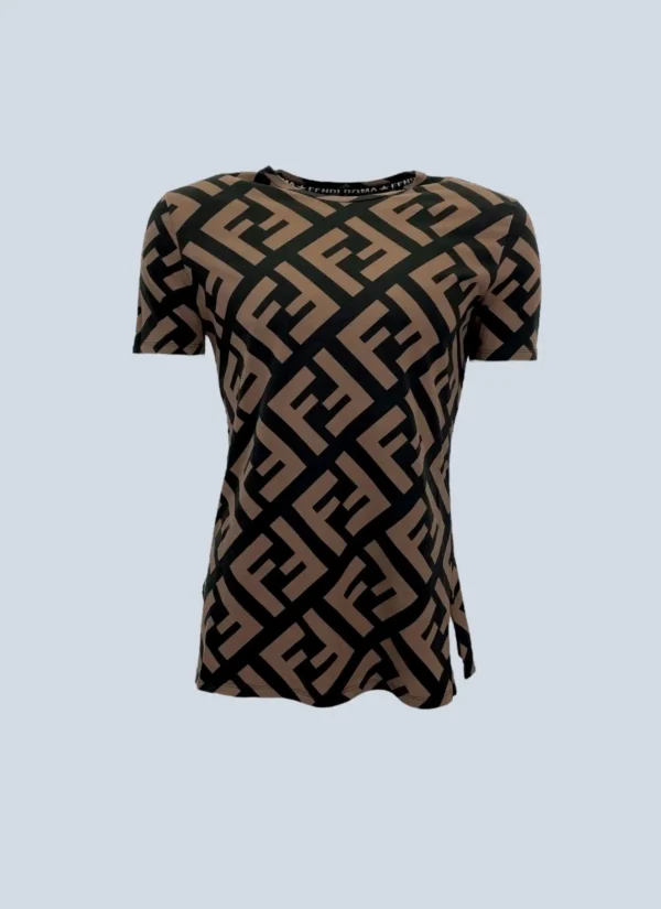 <b>Fendi</b><br> t-shirt in cotone stampa FF Zucca, M.