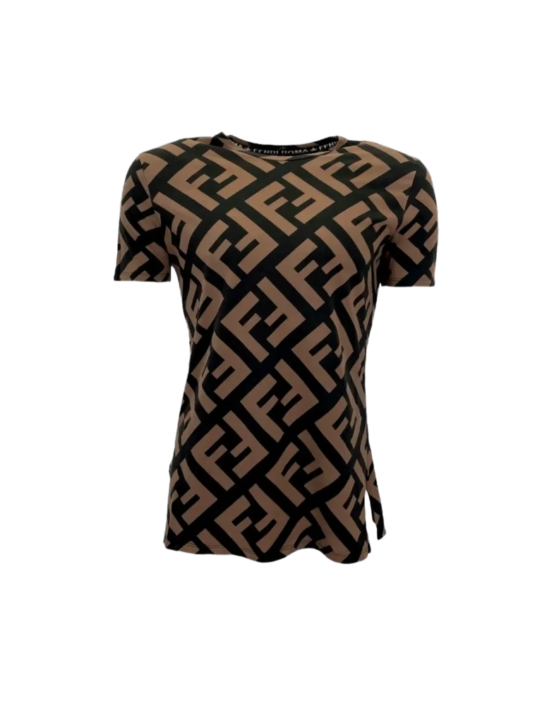 T-shirt in cotone stampa FF Zucca.