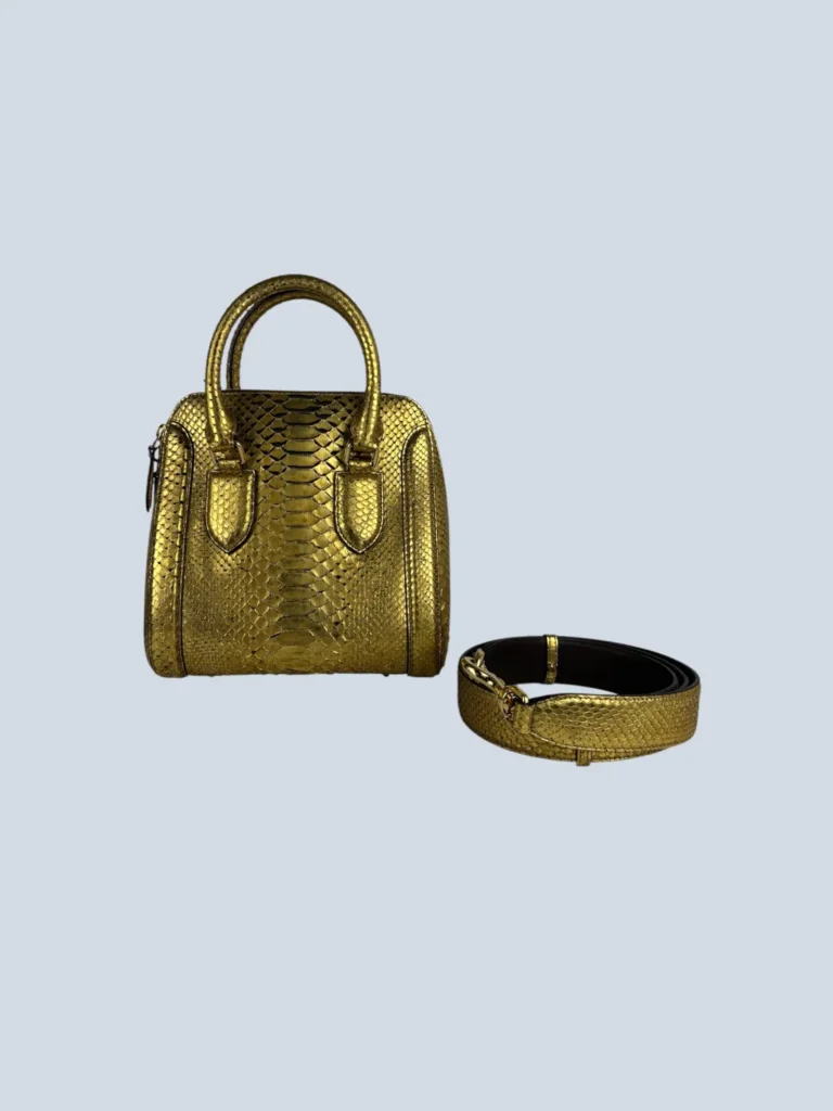 Borsa a mano Heroine in pitone.