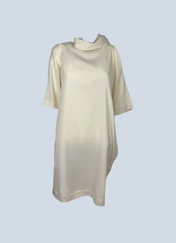 <b>Brunello Cucinelli</b> <br> abito in seta con cut-out, M.