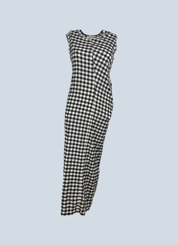 <b>Comme des Garçons</b> <br> abito lungo con motivo Vichy, S.