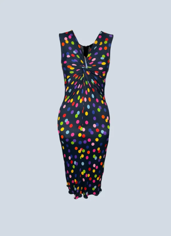 <b>D&G</b> <br> abito midi con motivo pois, 40.
