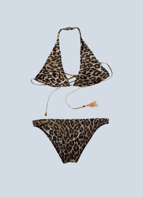 <b>Dolce&Gabbana</b> <br> bikini doppio con piume.