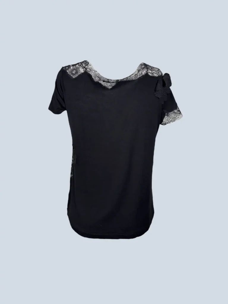 T-shirt in viscosa con pizzo, M., foto 3 di 5