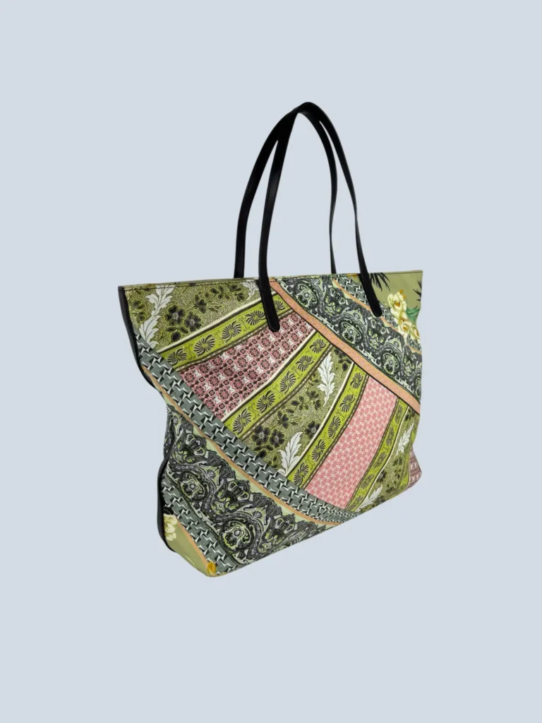 Borsa shopper a spalla stampa fantasia in pelle., foto 2 di 9