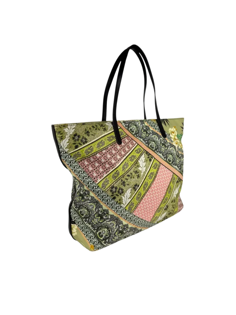 Borsa shopper a spalla stampa fantasia in pelle., foto 2 di 9