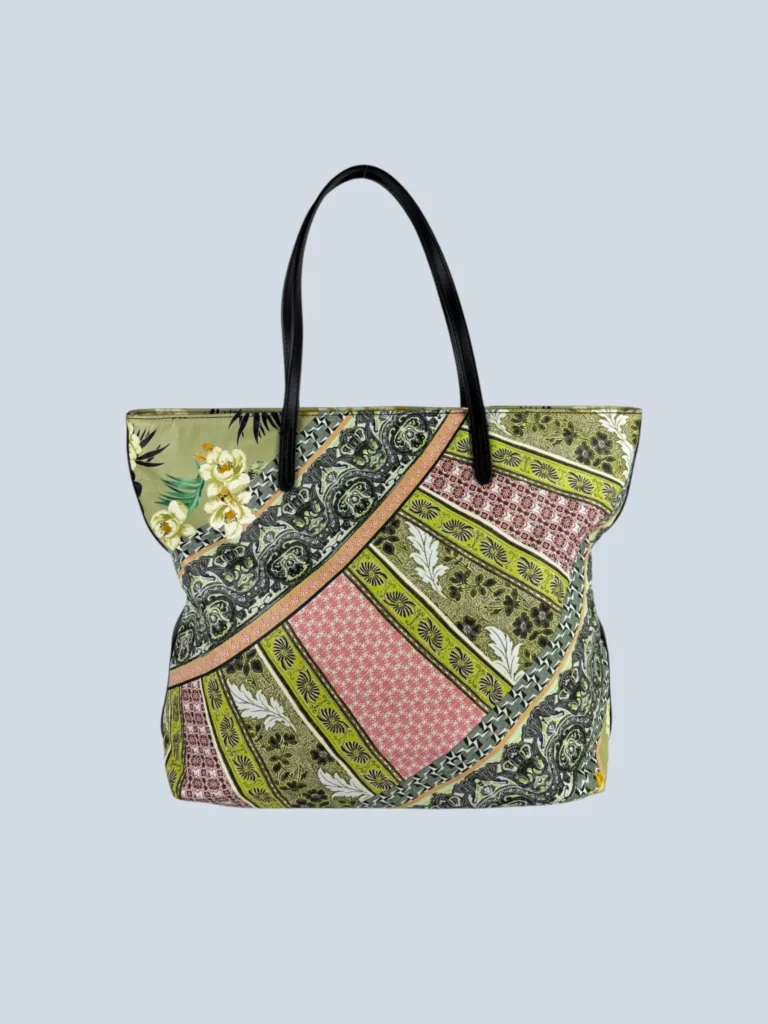Borsa shopper a spalla stampa fantasia in pelle., foto 4 di 9