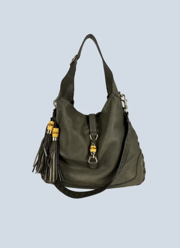 <b>Gucci</b> <br> borsa a spalla Jackie Grande in pelle martellata.